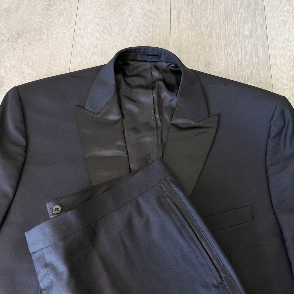 Ralph Lauren Black Label Tuxedo Suit Men's Size 52L Waist 42" Natural Stretch